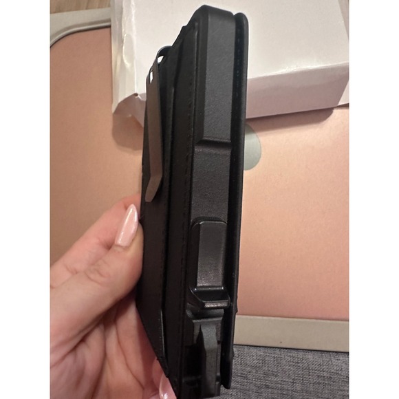 Minimalist Black RFID Blocking Credit Card Holder Wallet Money Clip for Men - Picture 4 of 4